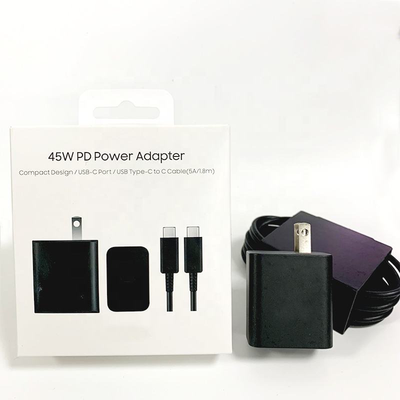45W PD Power Adapter Compact Design / USB-C Port / USB Type-C to C Cable(5A/1.8m)
