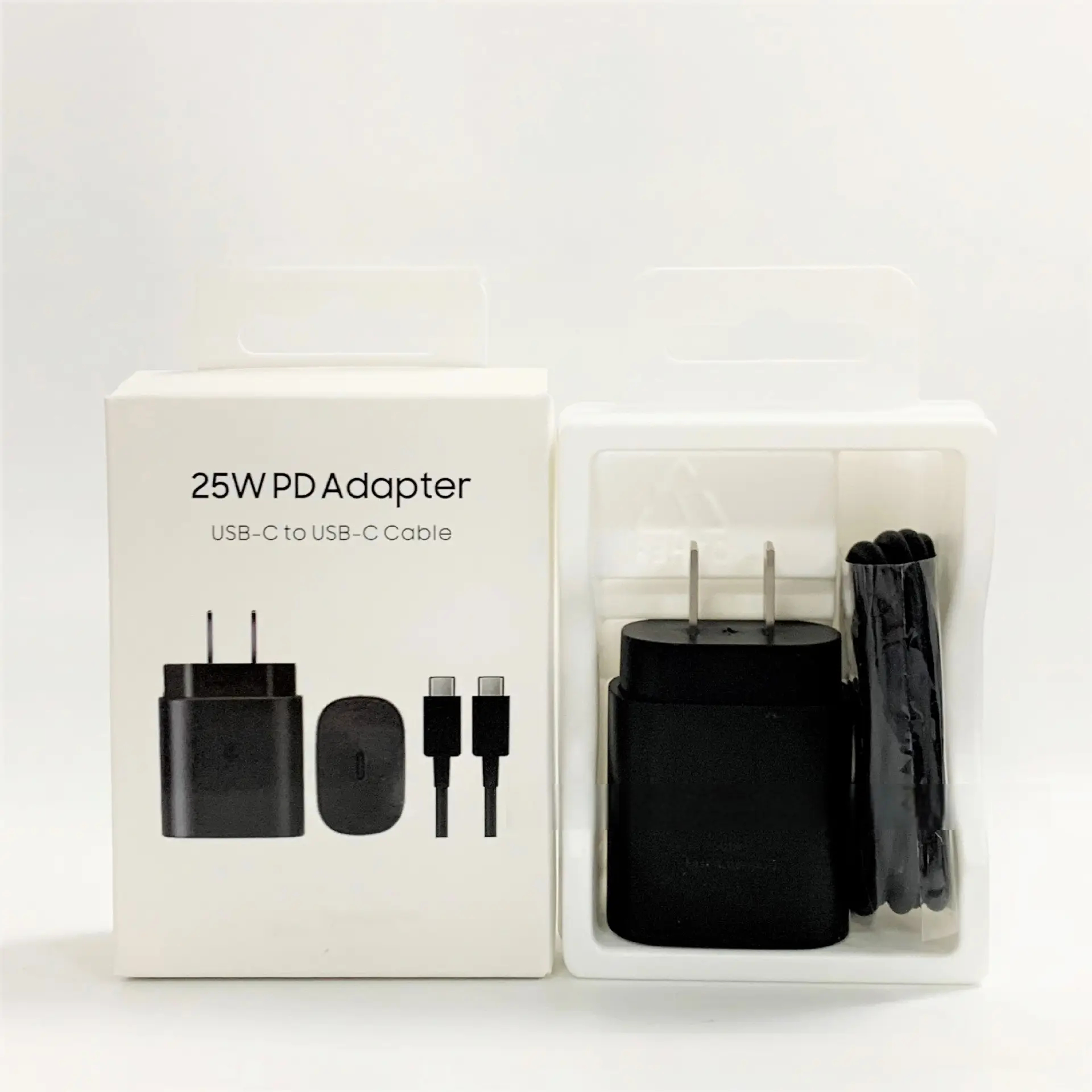 25w PD Adapter UBS-C to USB-C Cable