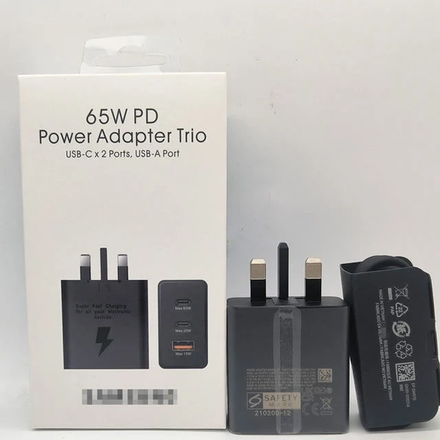 65W PD Power Adapter Trio USB-Cx 2 Ports,USB-A Port