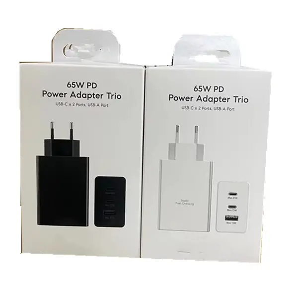 65W PD Power Adapter Trio USB-C x 2,USB-A